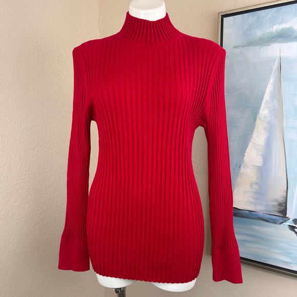 Loft Turtleneck Sweater Red size XL NWT - Picture 1 of 6